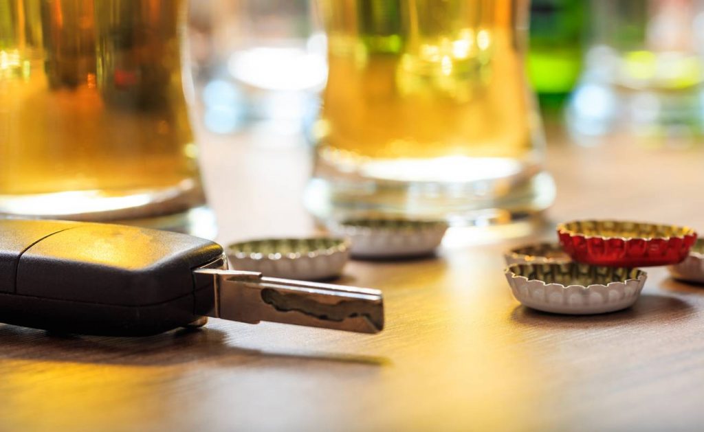 car keys and beer