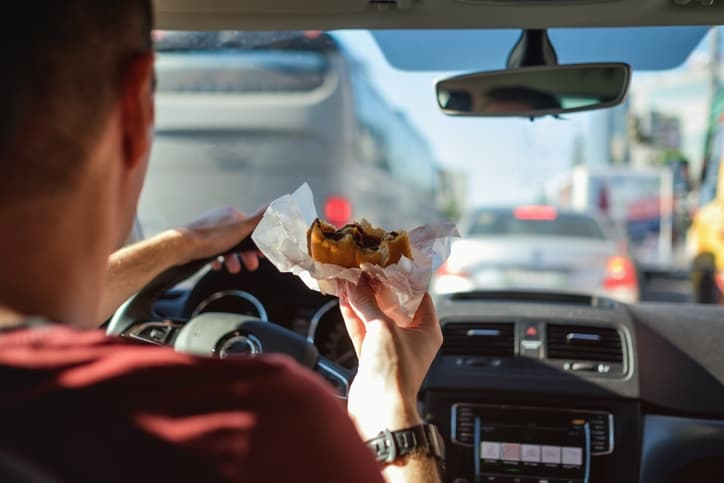 Eating While Driving - Tips to Avoid Distracted Driving Car Accidents