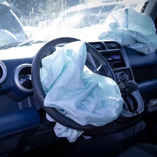 airbags deployed in a car accident
